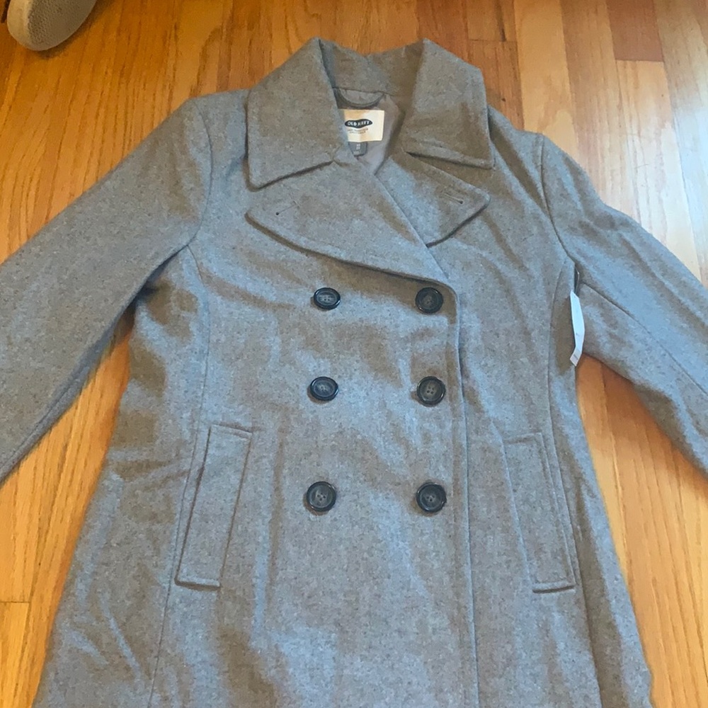 Women’s old navy pea coat jacket gray size XS new with tags